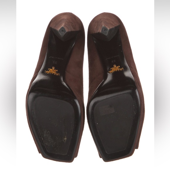 AUTHENTIC PRADA Platform Suede Pumps Size 39 - Picture 5 of 5